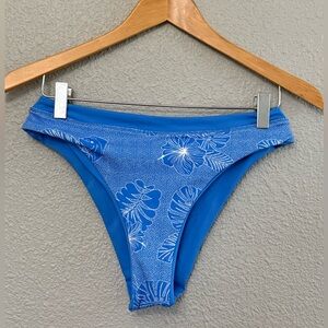 NWT Salty Crew Tandem Reversible Bikini Bottoms in Bahama Blue Size Medium